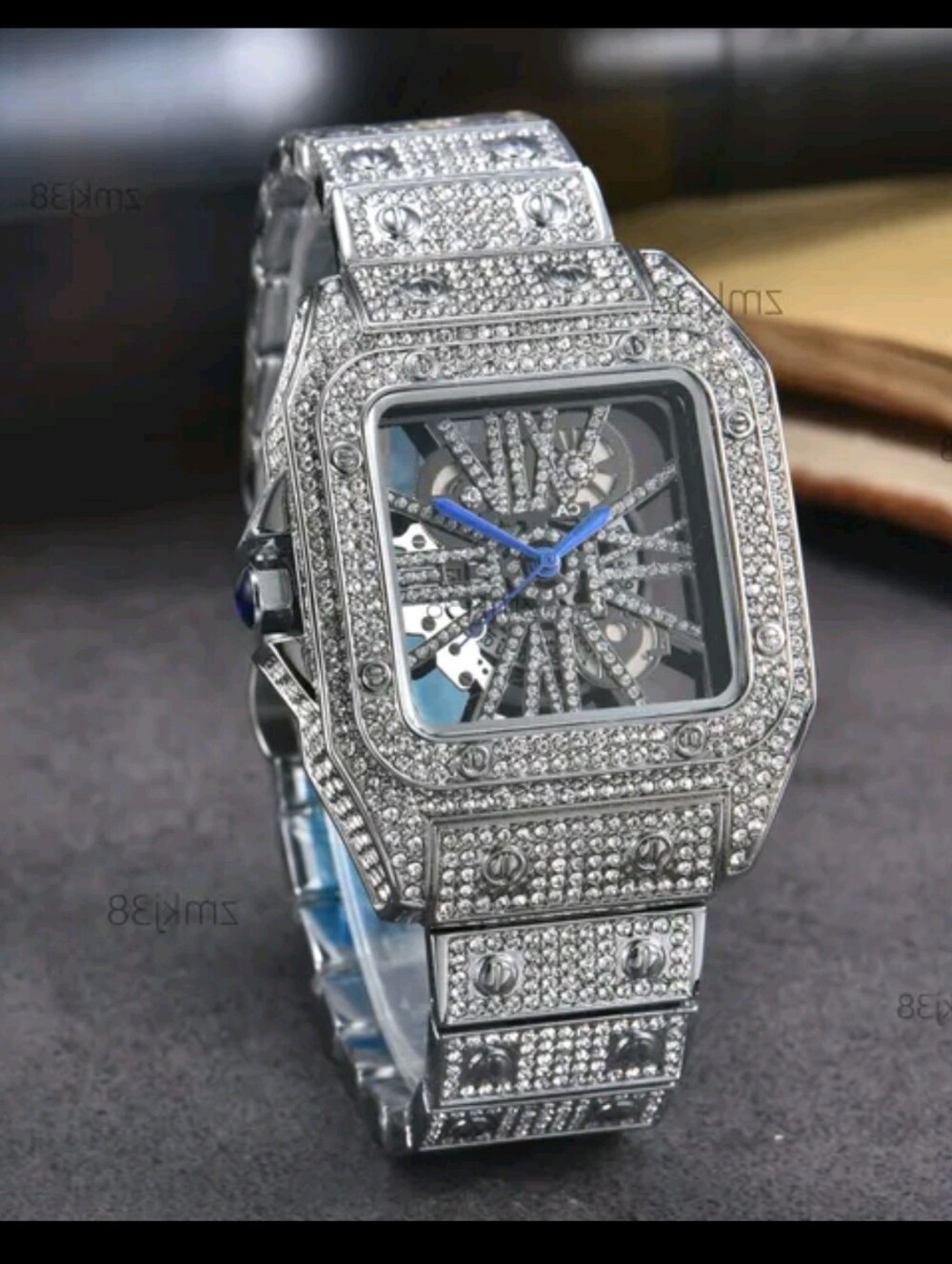 DVVS1 Moissanite Watch – GRA Certified D Color – Stainless Steel & Sapphire
